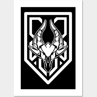 simple dragon head bone ornament Posters and Art